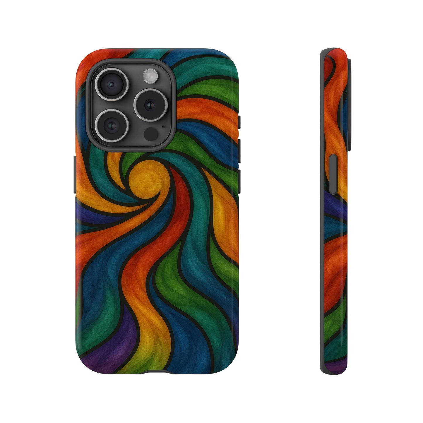 Colorful Swirl Phone Case | Tough Cases, Vibrant Design, Gift for Art Lovers, Funky Case, Unique Phone Accessories