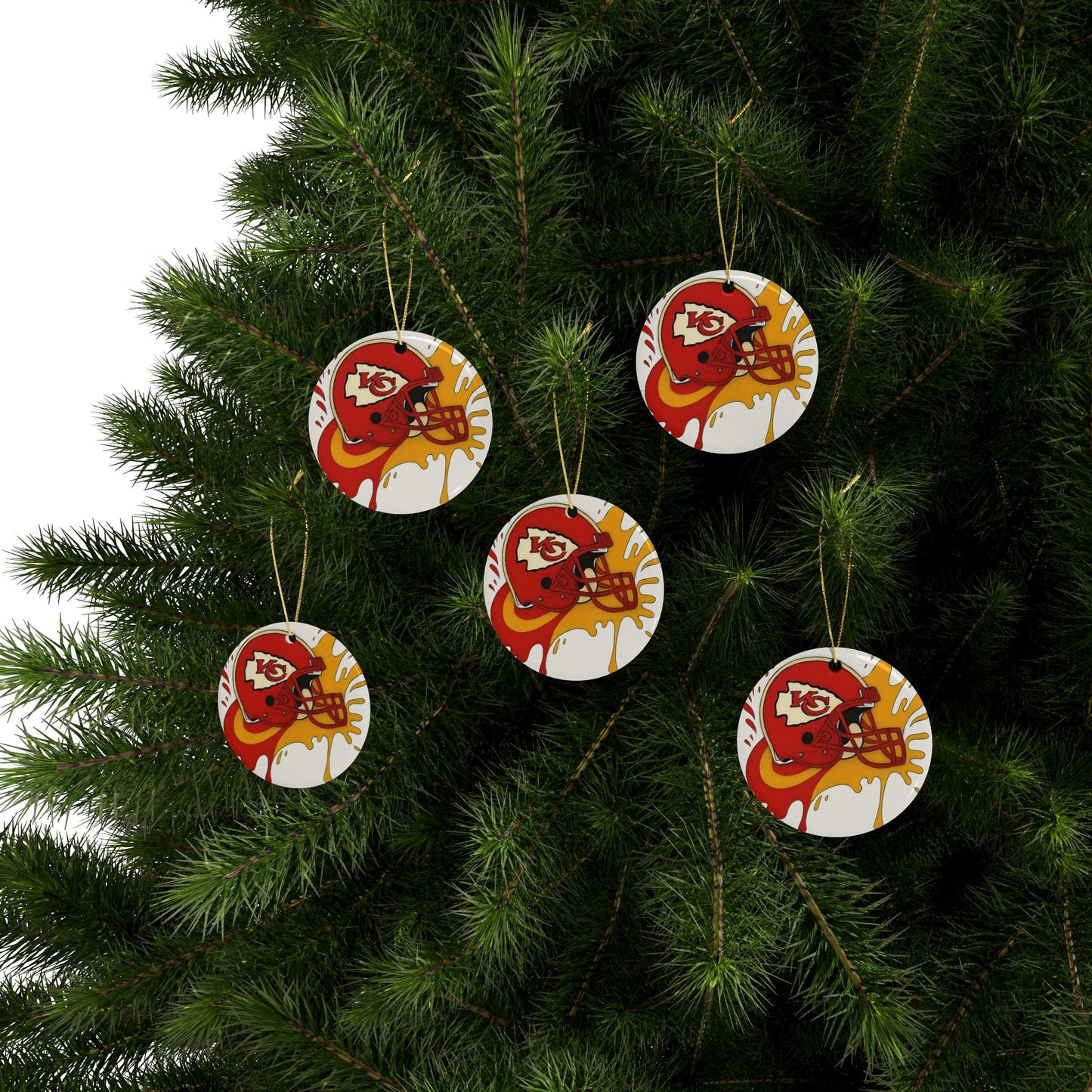 Football Team Ceramic Ornaments - Perfect for Sports Fans, Christmas Decor, Gift, Holiday Decoration, Personalized Keepsakes