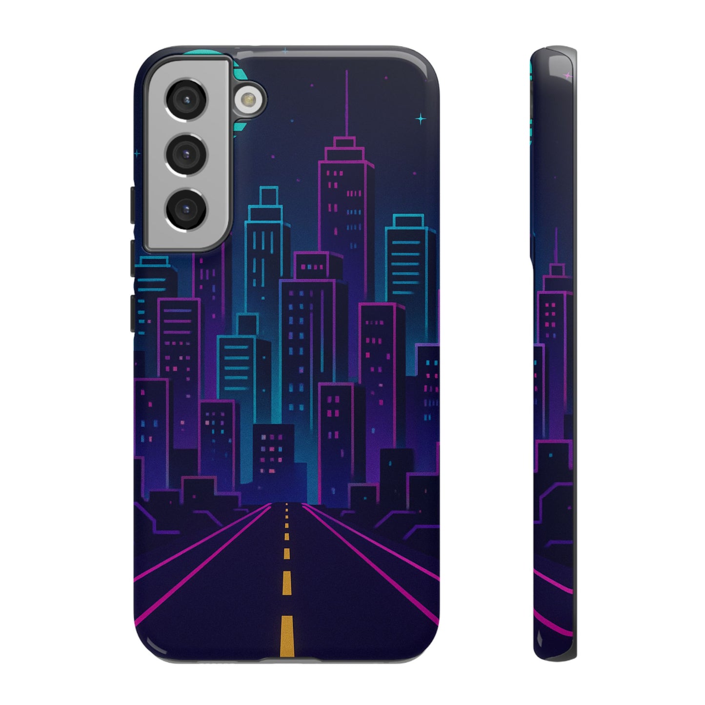 Cityscape Phone Case, Tough Cases, Urban Style, Nighttime Vibe, Phone Cover, Gift for City Lovers, Modern Design