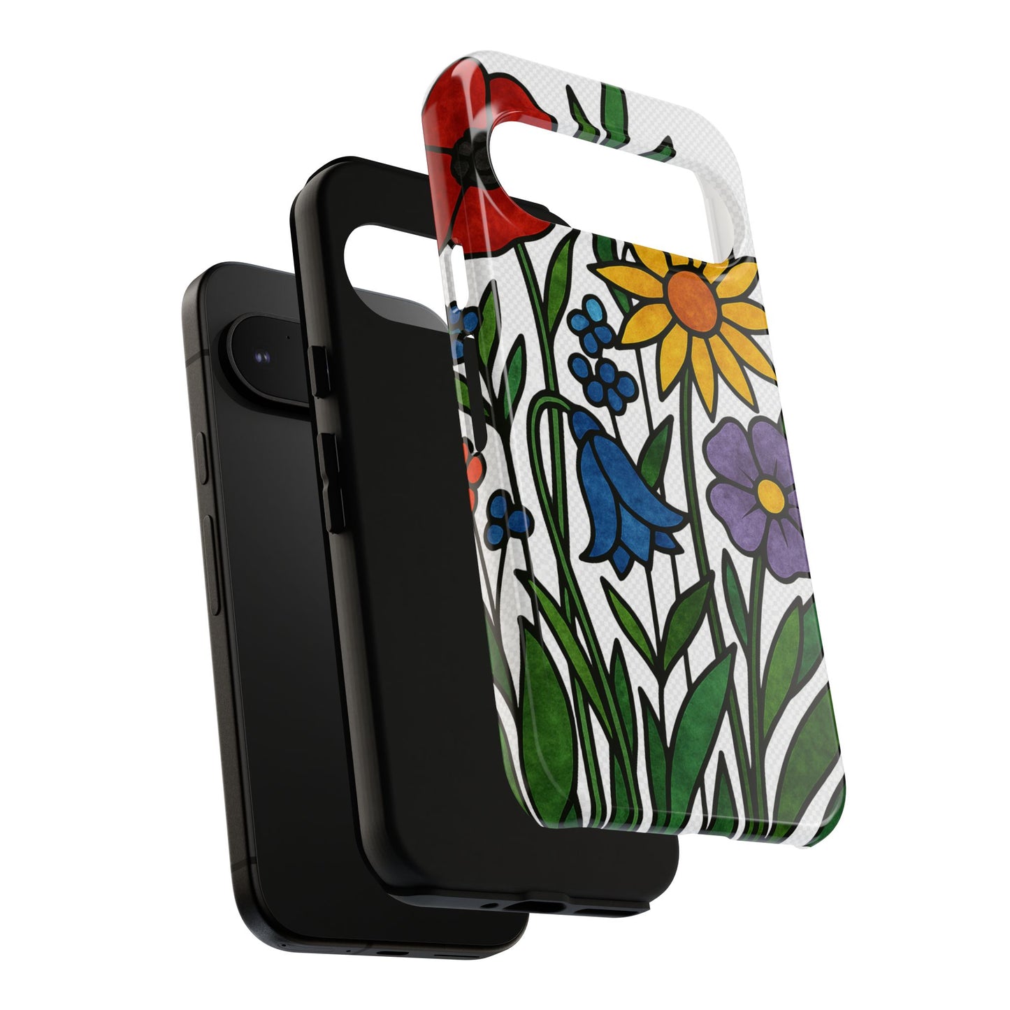 Floral Phone Case, Vibrant Flower Design, Tough Protection, Gift for Nature Lovers, Spring Decor