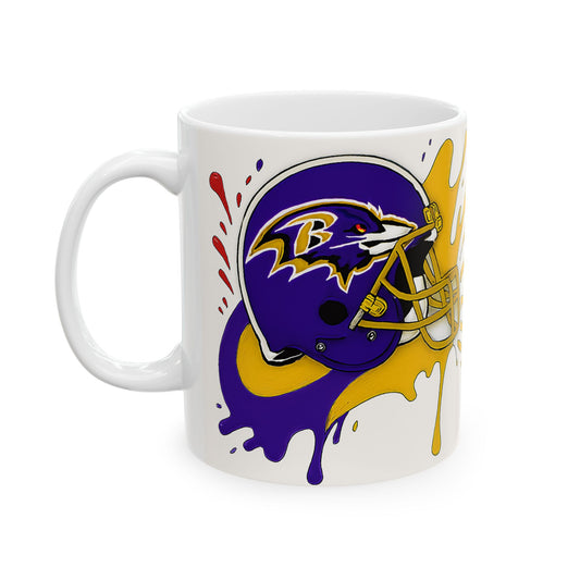 Bold NFL Ceramic Mug with Team Colors, Perfect for Game Day, Gifts for Football Fans, Sports Enthusiasts, Tailgate Parties, Collectibles