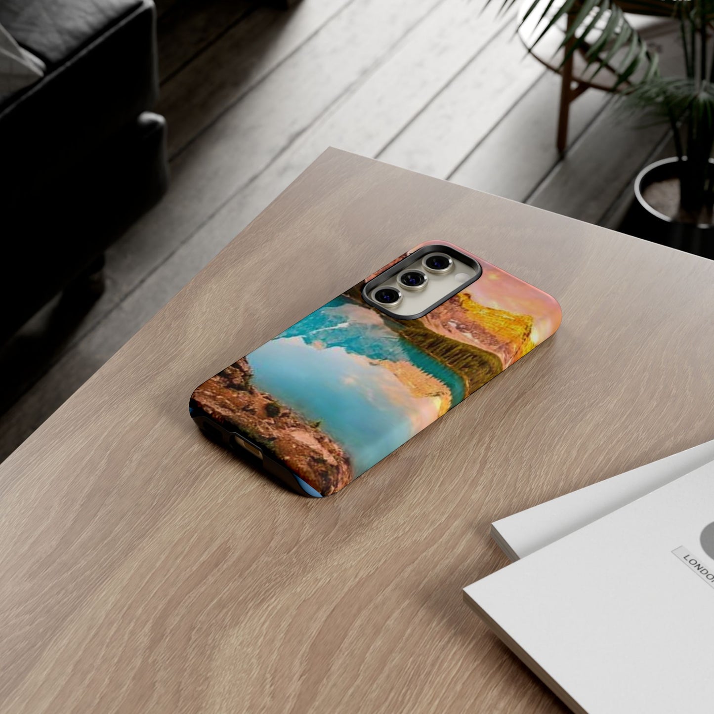 Nature-Inspired Phone Case with Mountain and Lake Design, Aesthetic Tough Cases for Outdoor Lovers, Phone Protection, Gift for Nature [...]