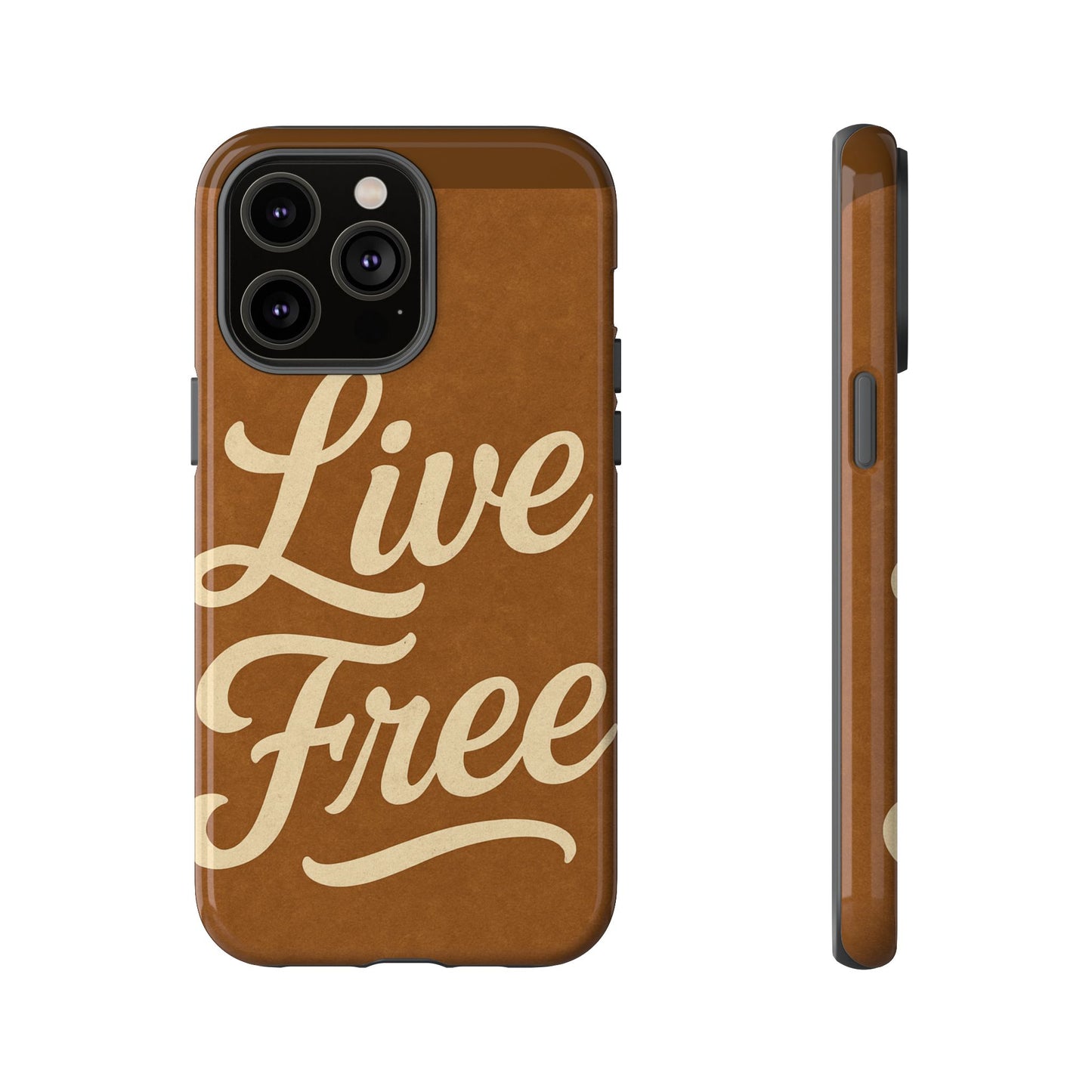 Live Free Phone Case, Tough Cases, Inspirational Phone Accessories, Gift for Adventurers, Customizable Design, Unique Tech Gifts