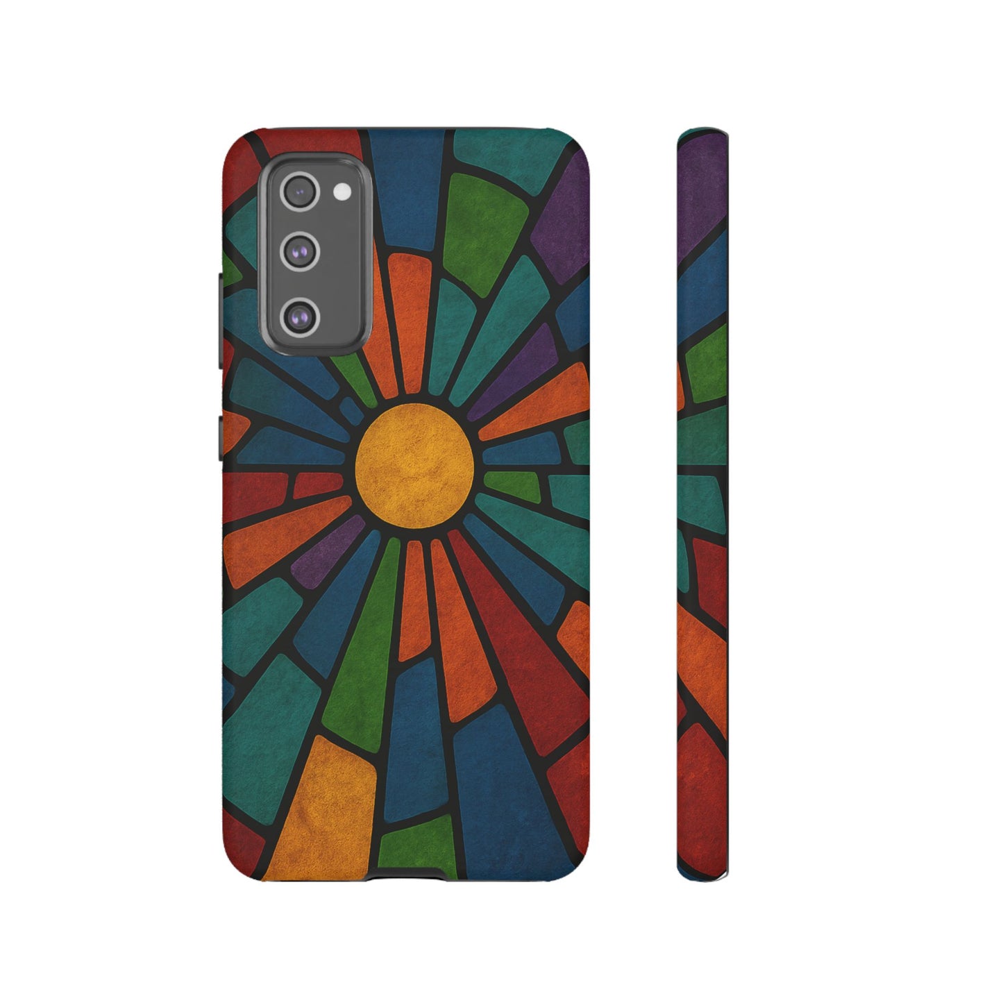 Colorful Stained Glass Phone Case, Tough Cases, Artistic Phone Cover, Vibrant Mobile Accessory, Unique Gift for Art Lovers