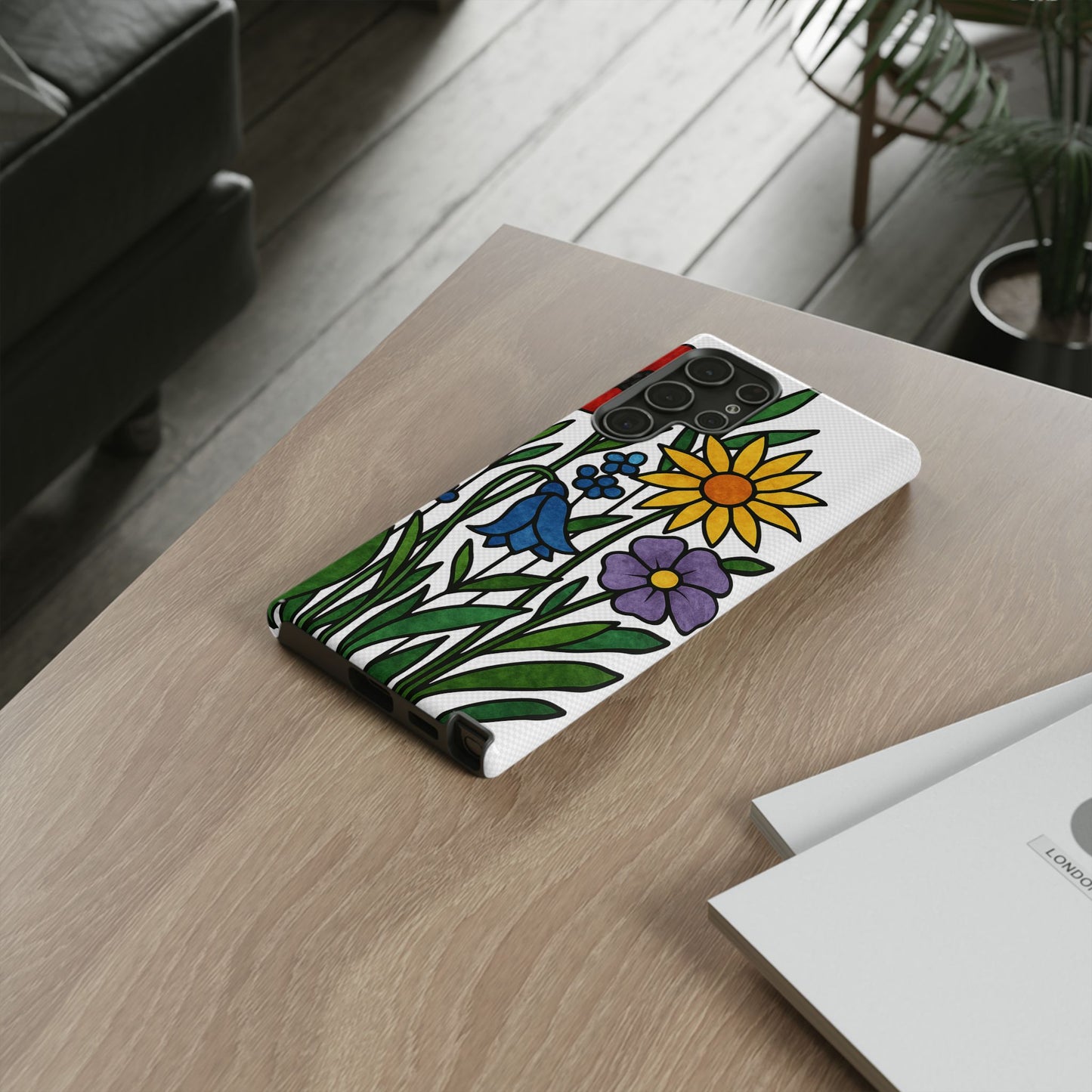Floral Phone Case, Vibrant Flower Design, Tough Protection, Gift for Nature Lovers, Spring Decor