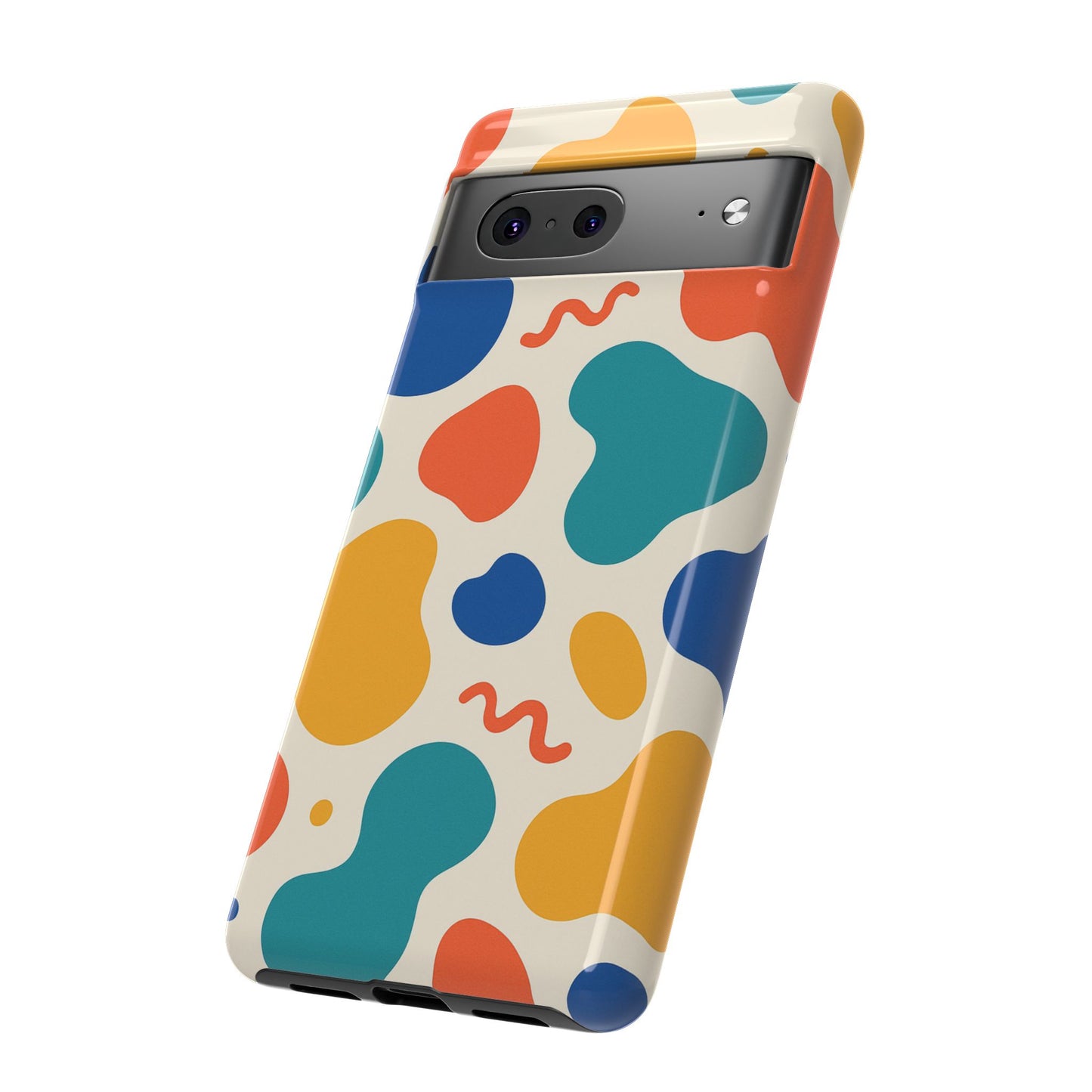 Colorful Phone Case with Abstract Design, Stylish Phone Cover, Trendy Tech Accessory for Her, Unique Gift Idea, Fun Patterned Case