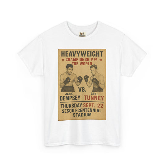 Vintage Boxing Tee, Unisex Heavy Cotton T-Shirt, Retro Sportswear, Nostalgic Gift, Boxing Fan Apparel, Event Memorabilia