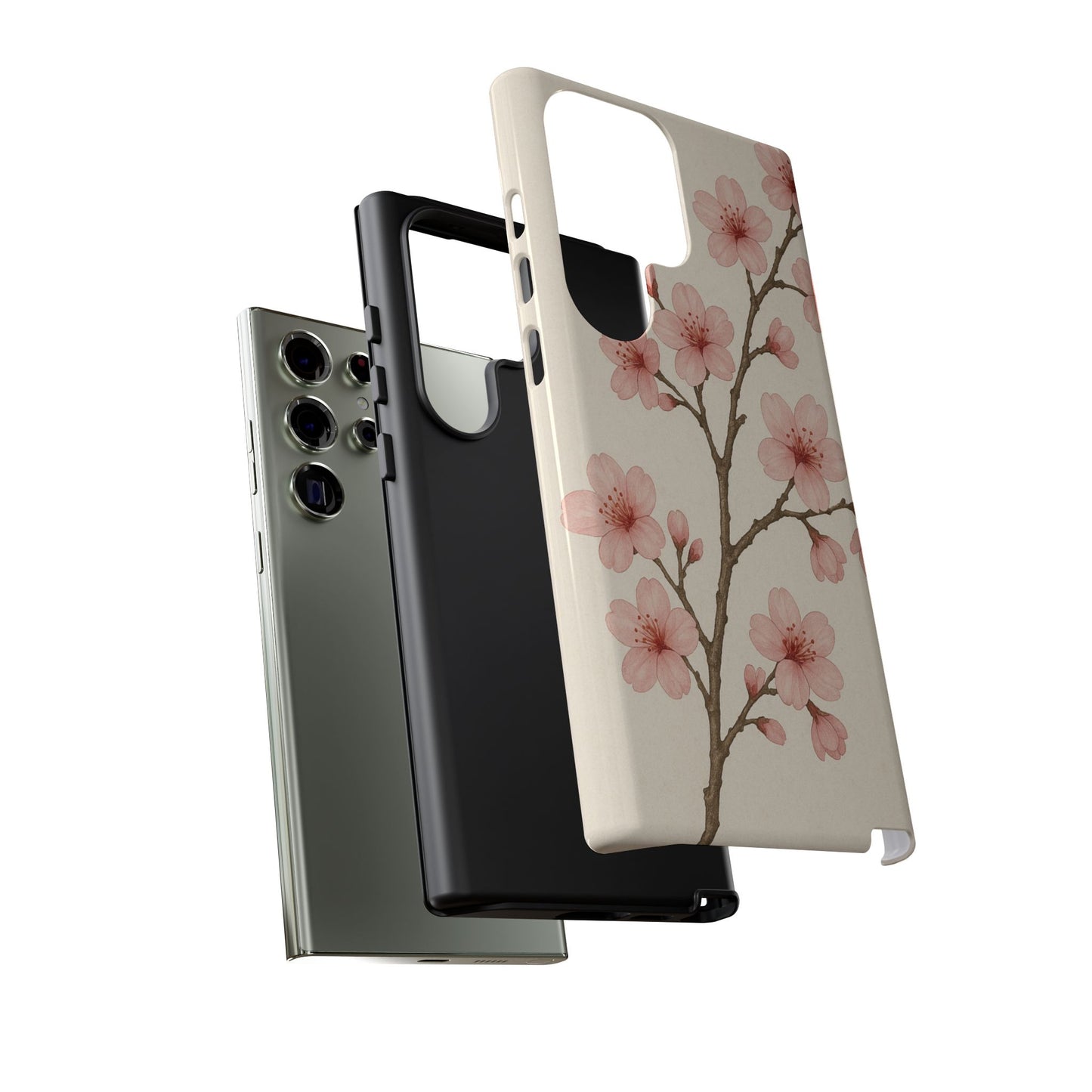 Cherry Blossom Phone Case, Floral Phone Cover, Tough Case for Gifts, Spring Decor, Cute Tech Accessories, Nature Lover's Gift