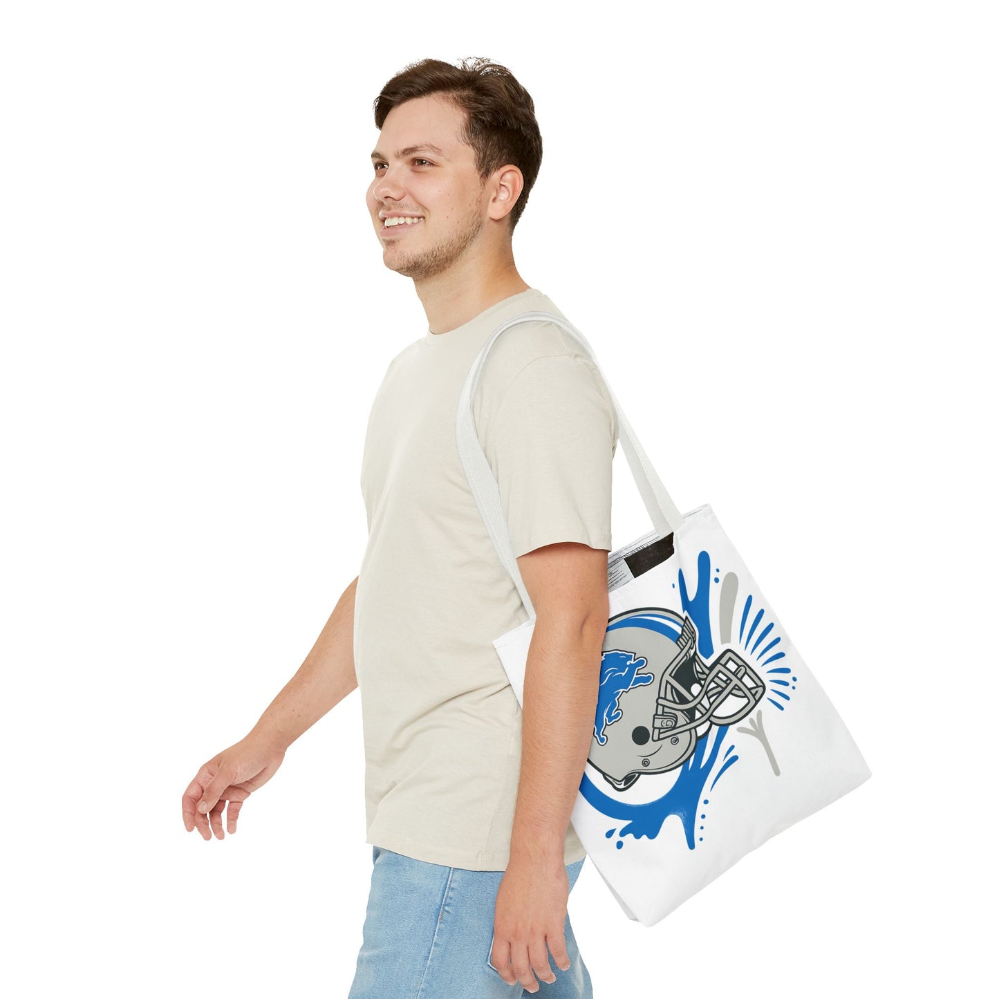 Sporty Tote Bag, Floral Football Tote, Game Day Bag, NFL Team Spirit Bag, Birthday Gift for Sports Fans, Everyday Use Bag