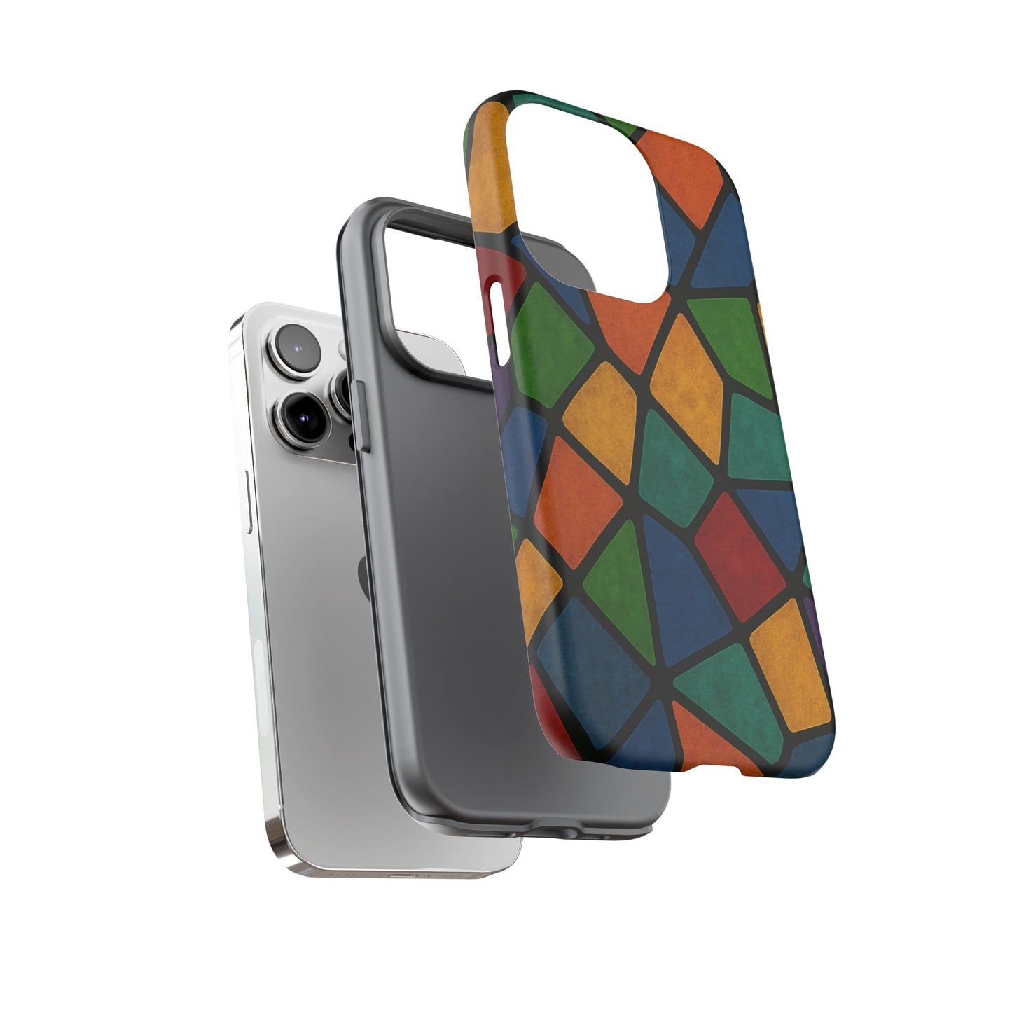 Colorful Mosaic Phone Case, Tough Cell Phone Cover, Vibrant Smartphone Protector, Unique Gift for Weddings, Birthday, Holidays
