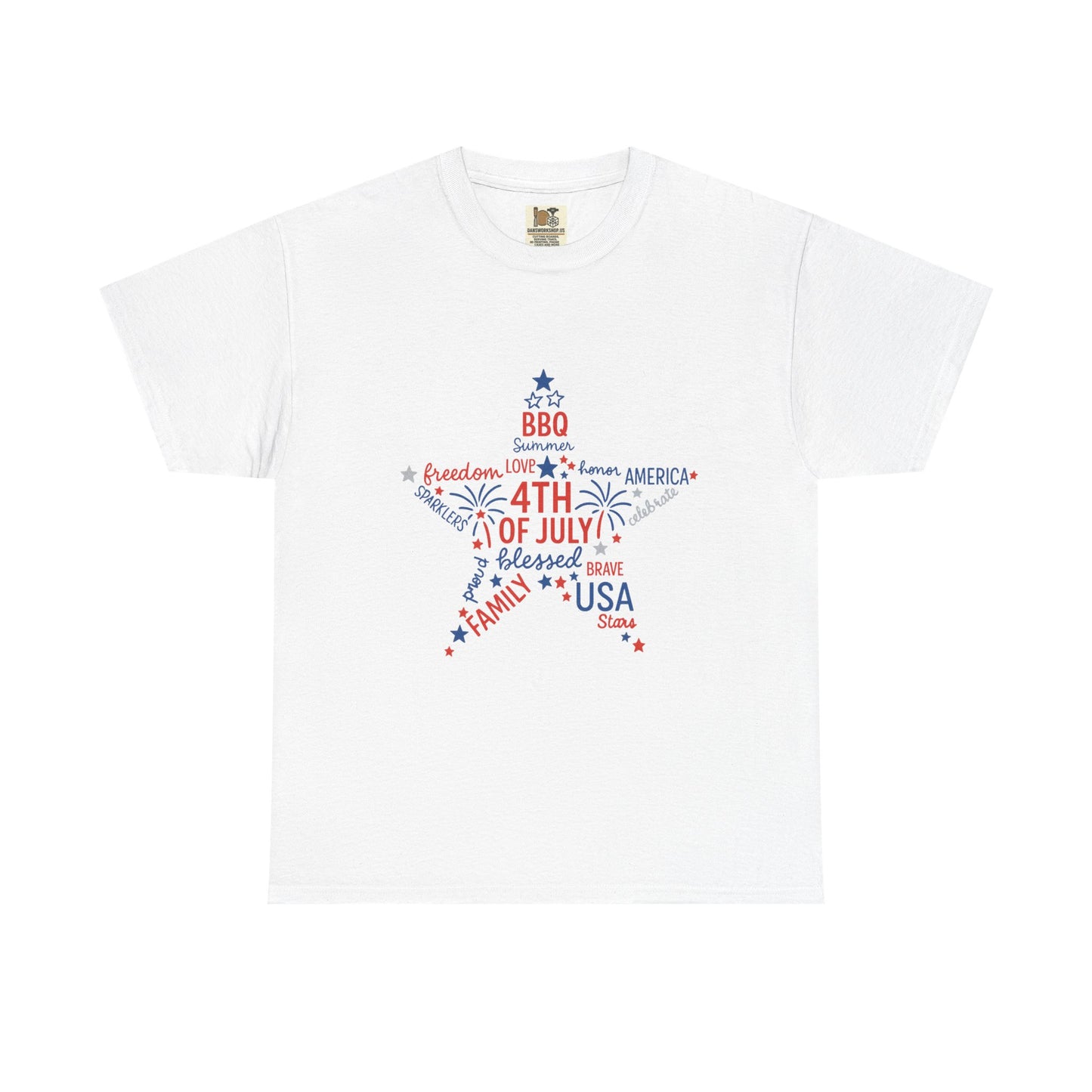 Patriotic T-Shirt for Independence Day, 4th of July Tee, BBQ Celebration Shirt, Family Gathering Top, USA Freedom Apparel