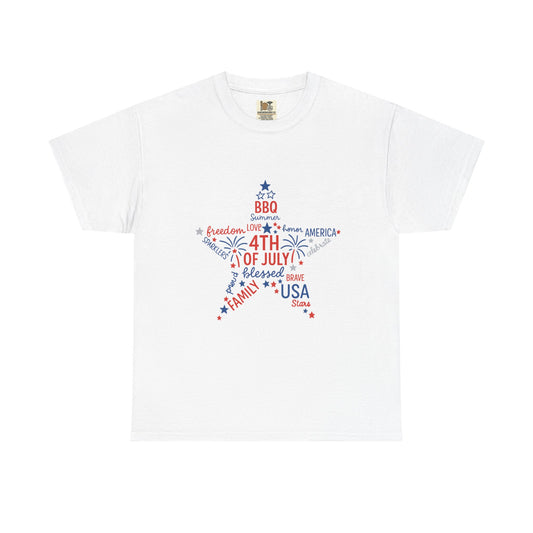 Patriotic T-Shirt for Independence Day, 4th of July Tee, BBQ Celebration Shirt, Family Gathering Top, USA Freedom Apparel