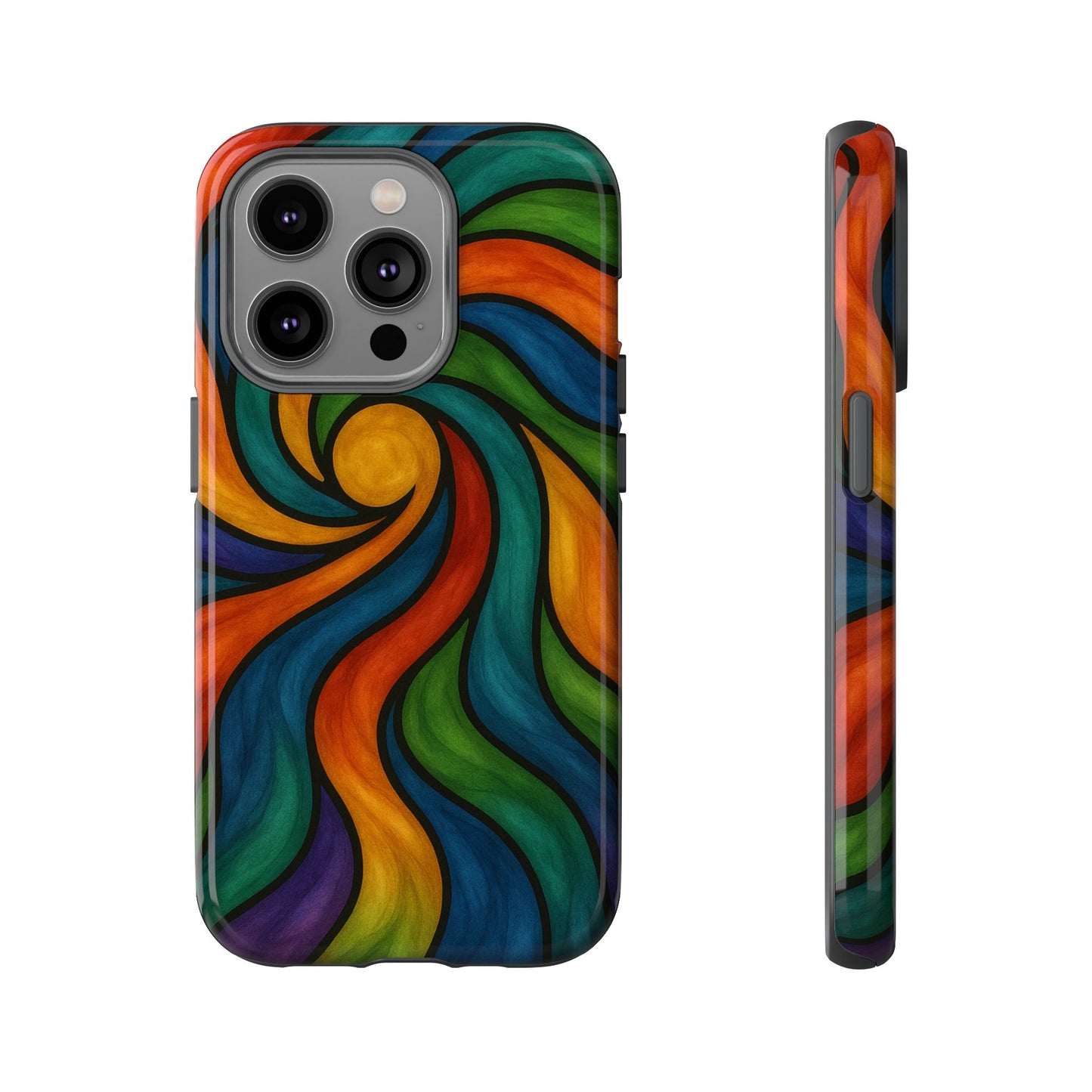 Colorful Swirl Phone Case | Tough Cases, Vibrant Design, Gift for Art Lovers, Funky Case, Unique Phone Accessories