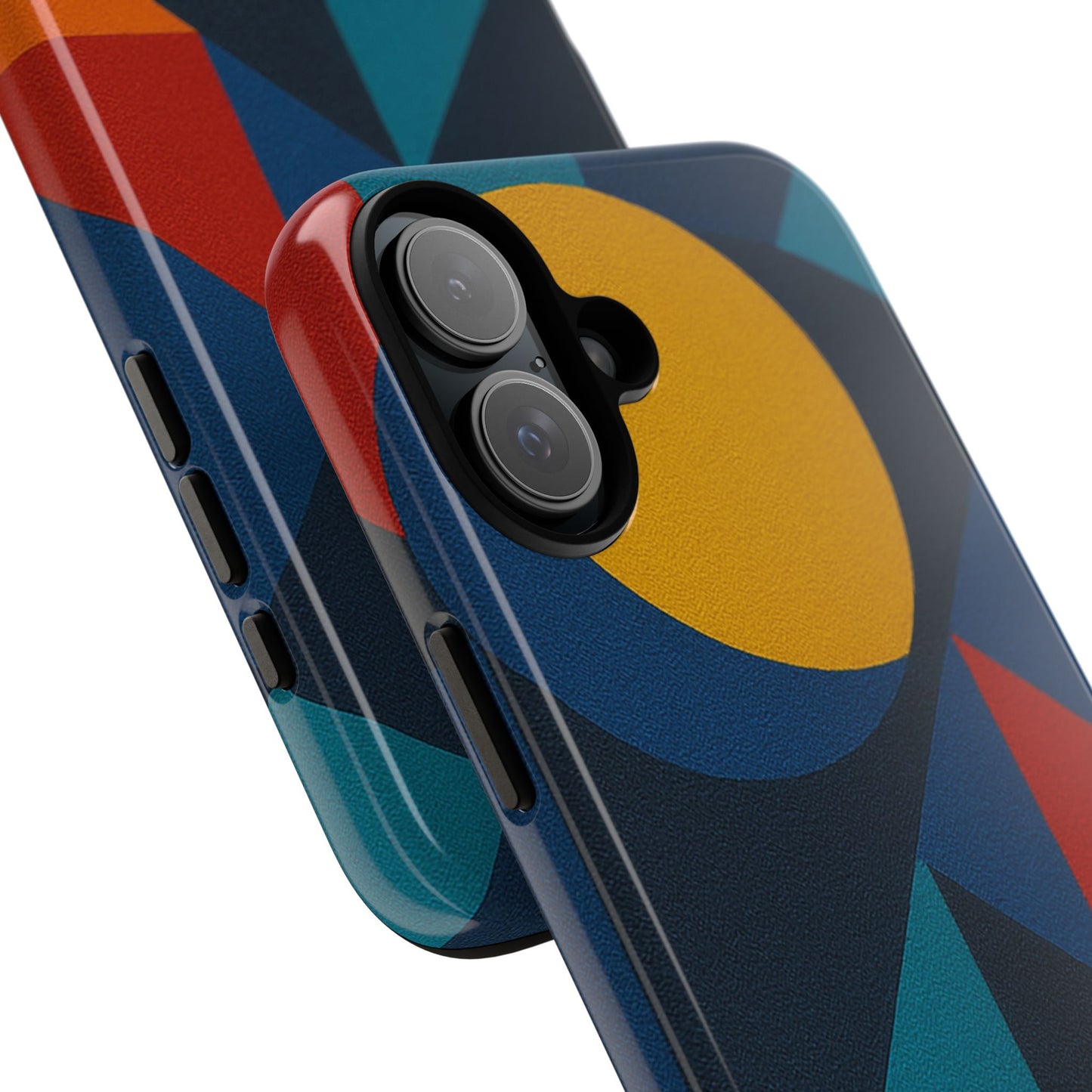 Vibrant Phone Case, Colorful Phone Cover, Geometric Design, Artistic Gift, Trendy Accessory, Vibrant Colors, Unique Design