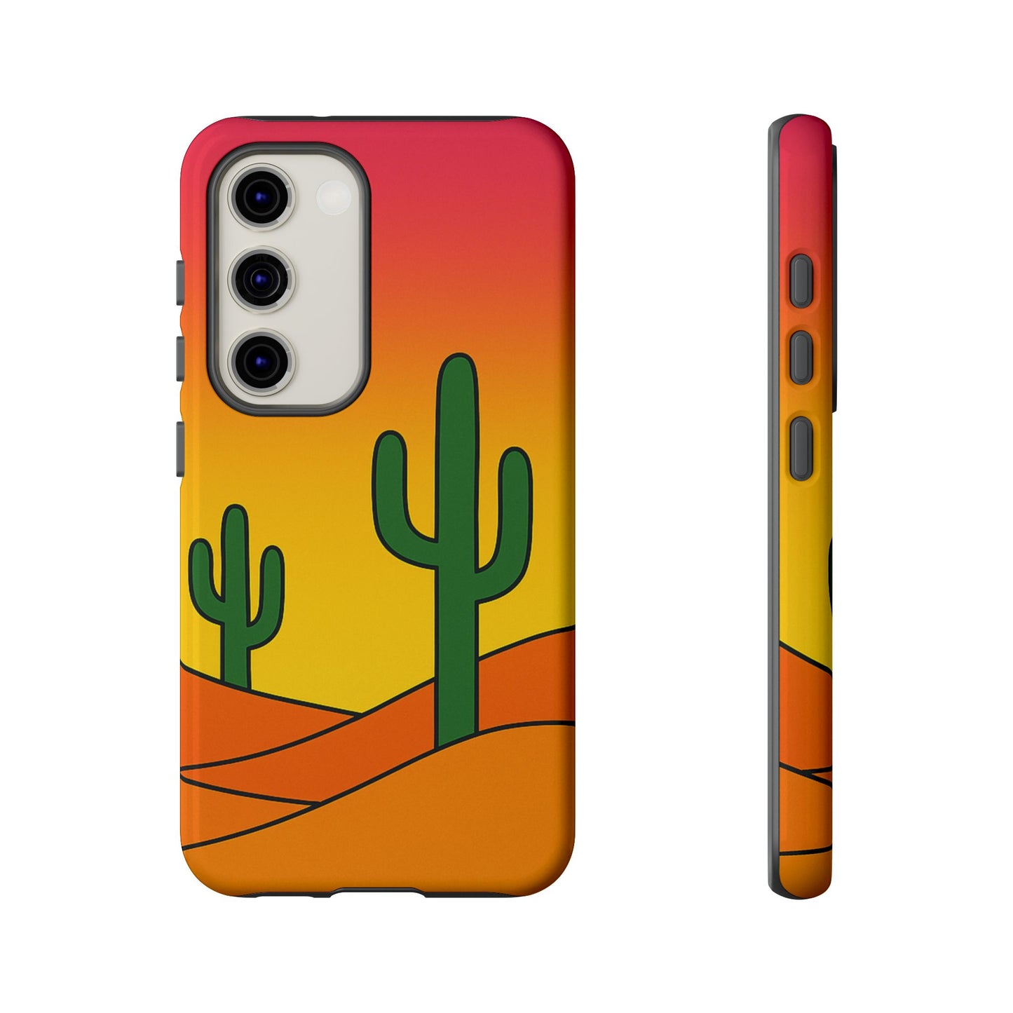 Desert Vibes Phone Case, Tough Cases, Cactus Design, Colorful Phone Cover, Summer Aesthetic, Unique Gift Idea