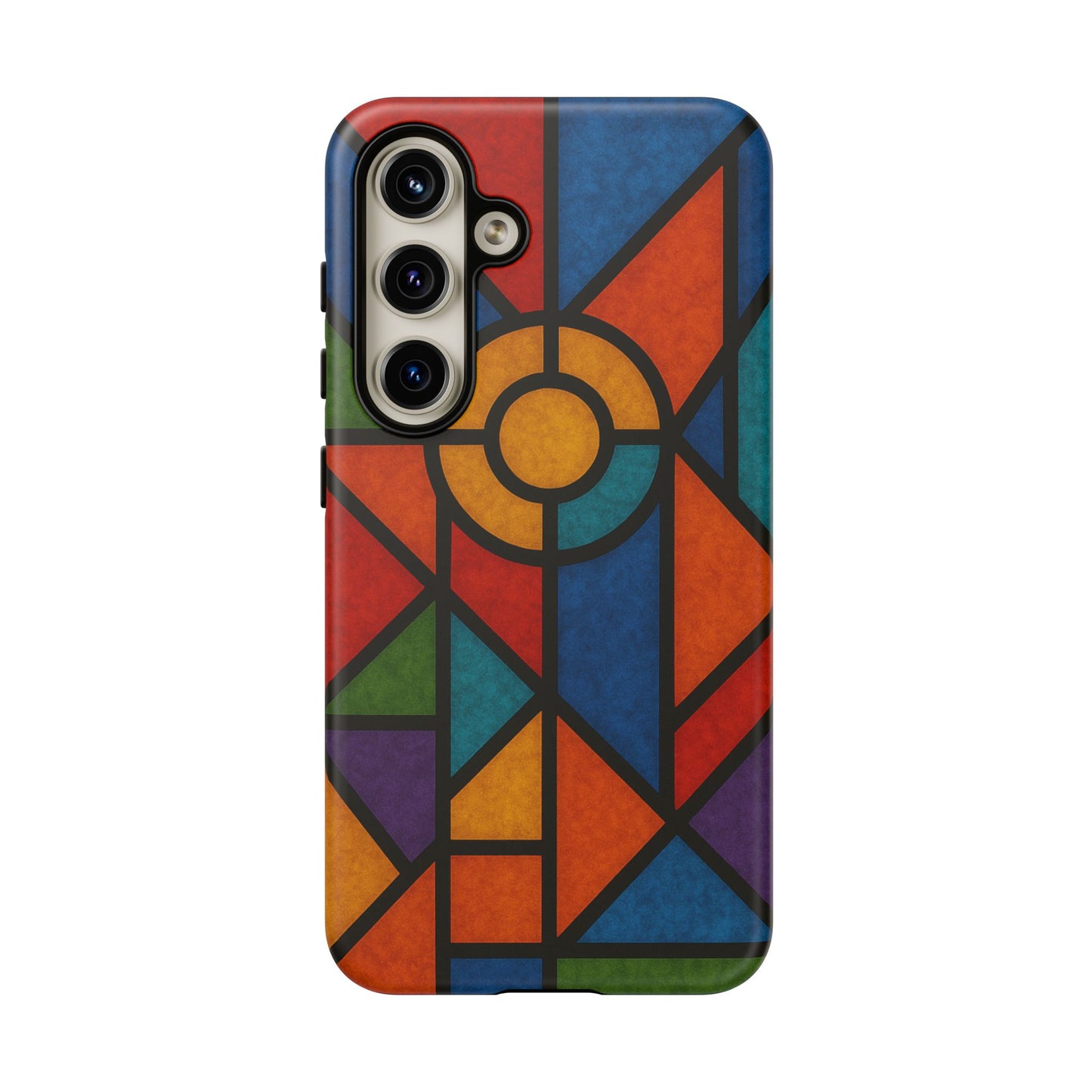 Colorful Stained Glass Phone Case, Artistic Phone Cover, Vibrant Protective Case, Unique Gift for Art Lovers, Stylish Smartphone Accessory