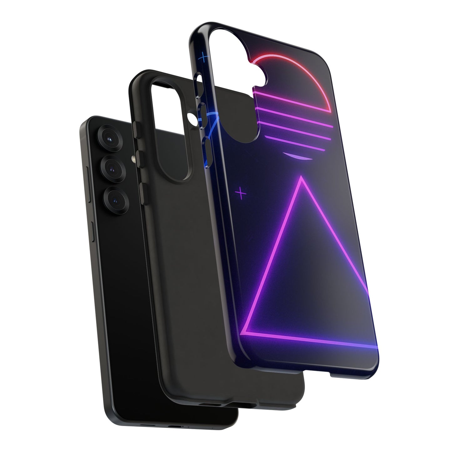 Retro Neon Phone Case, Tough Cases for iPhone, 80s Aesthetic Phone Cover, Abstract Neon Design, Gift for Tech Lovers