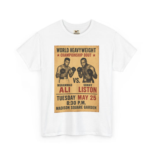 Vintage Boxing Tee, Retro Fight Shirt, Unisex Heavy Cotton Tee, Gift for Sports Fans, Athletics Apparel, Classic Graphic Tee