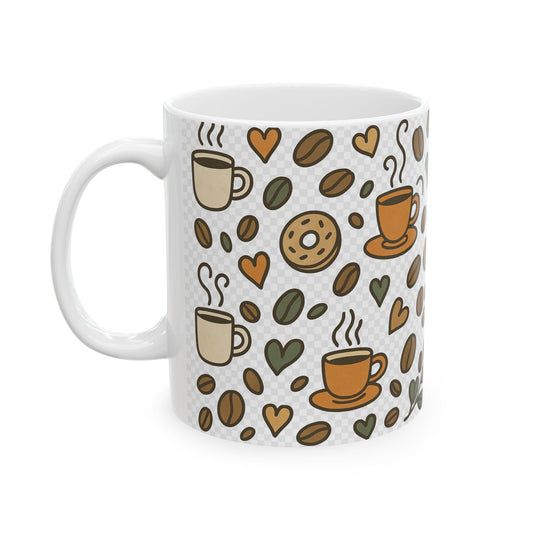 Colorful Polka Dot Ceramic Mug, Fun Coffee Cup for Birthdays, Home Office Decor, Cute Gift for Friends, Rainbow Kitchenware