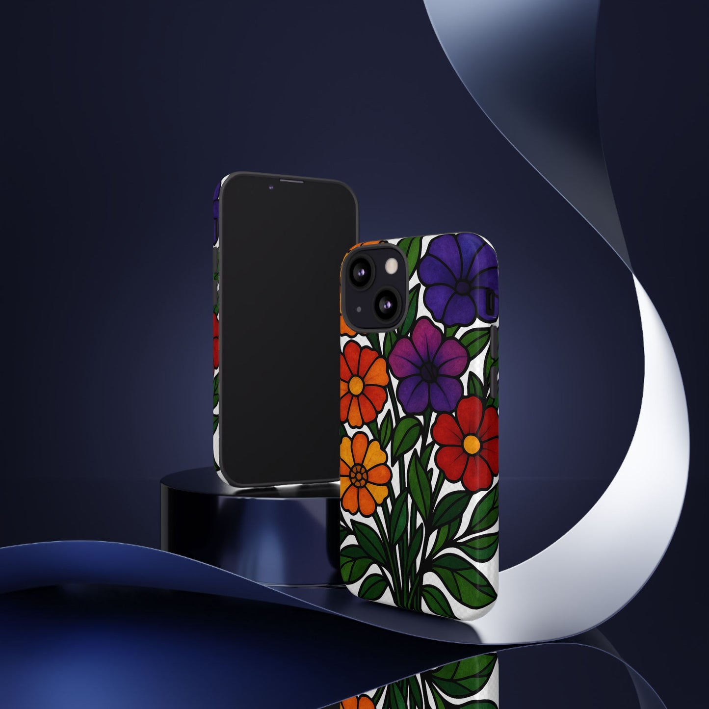 Floral Phone Case, Tough Cases with Colorful Flower Design, Gift for Flower Lovers, Summer Accessories, Trendy Phone Cover