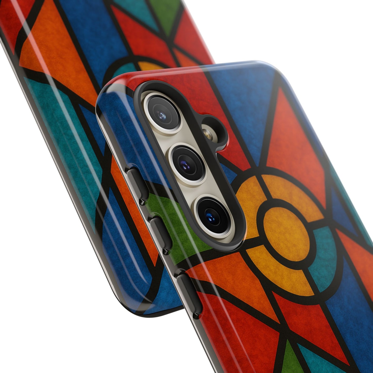 Colorful Stained Glass Phone Case, Artistic Phone Cover, Vibrant Protective Case, Unique Gift for Art Lovers, Stylish Smartphone Accessory