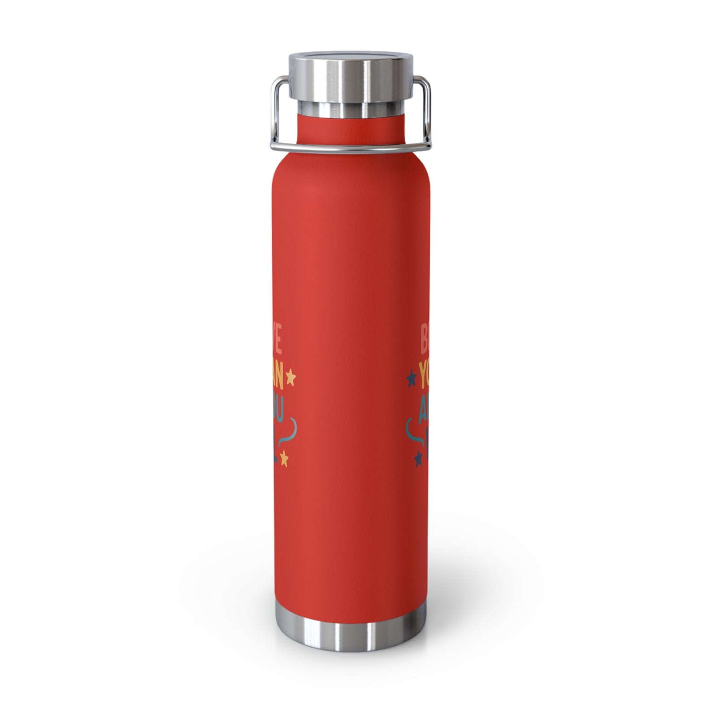 Inspirational Water Bottle, Motivational Travel Mug, Believe You Can Drinkware, Fitness Gifts, Personal Affirmation Bottle