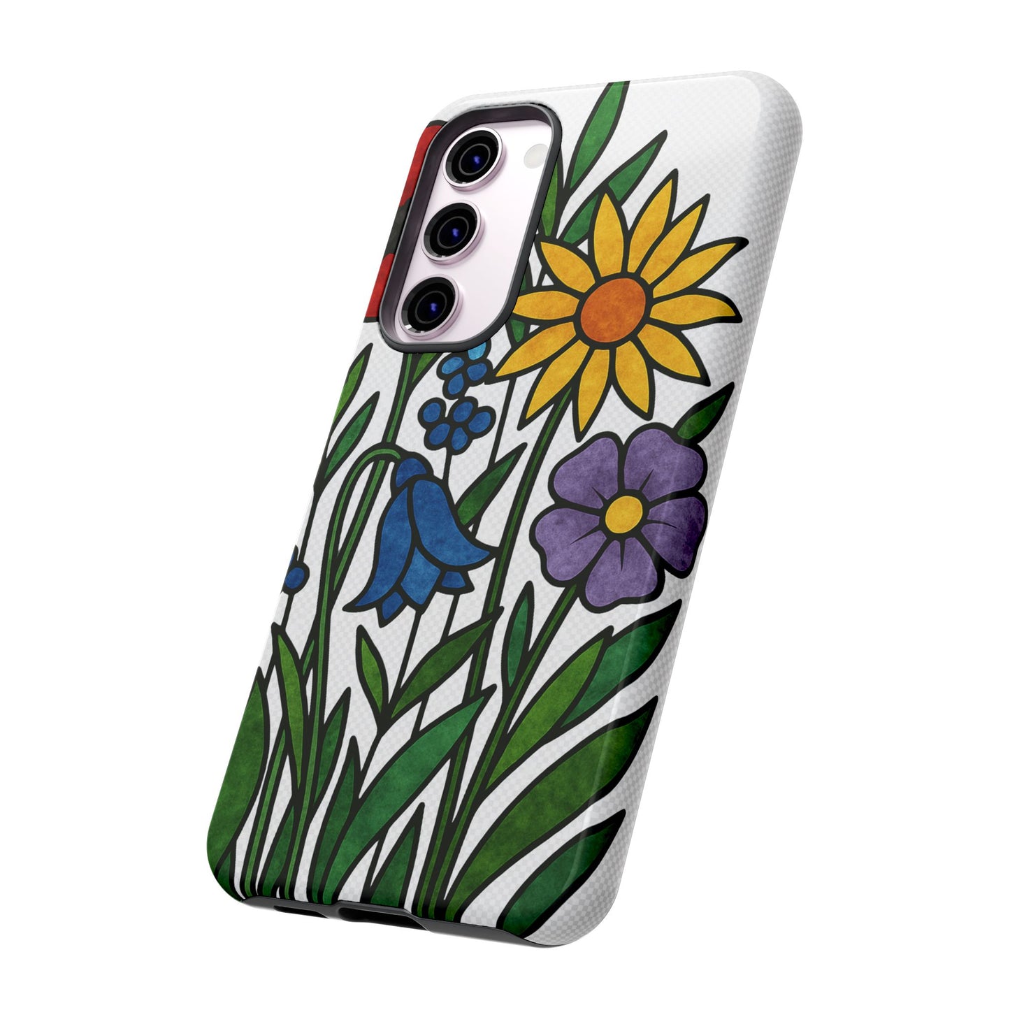 Floral Phone Case, Vibrant Flower Design, Tough Protection, Gift for Nature Lovers, Spring Decor