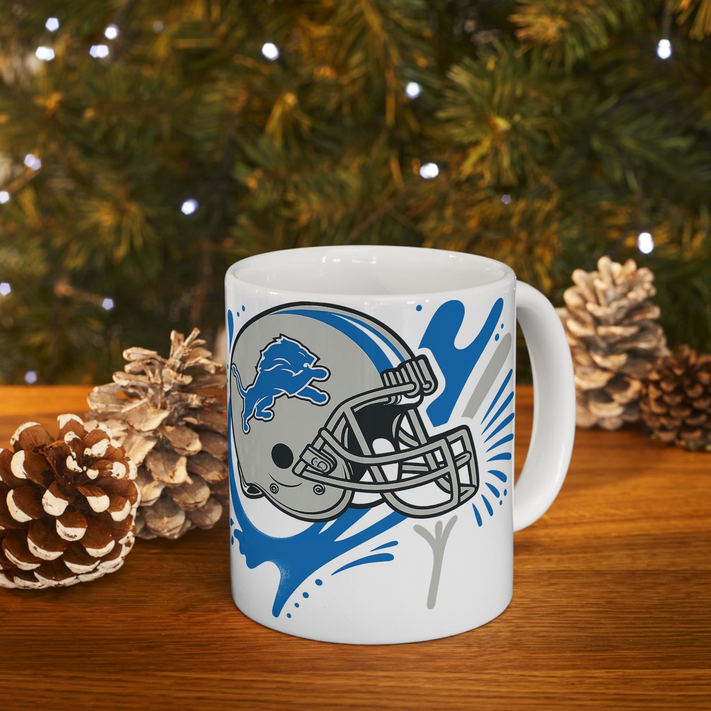 Detroit Lions Ceramic Mug - Perfect for Game Day, Gifts for Fans, NFL Decor, Tailgate Essentials, Sports Collectibles