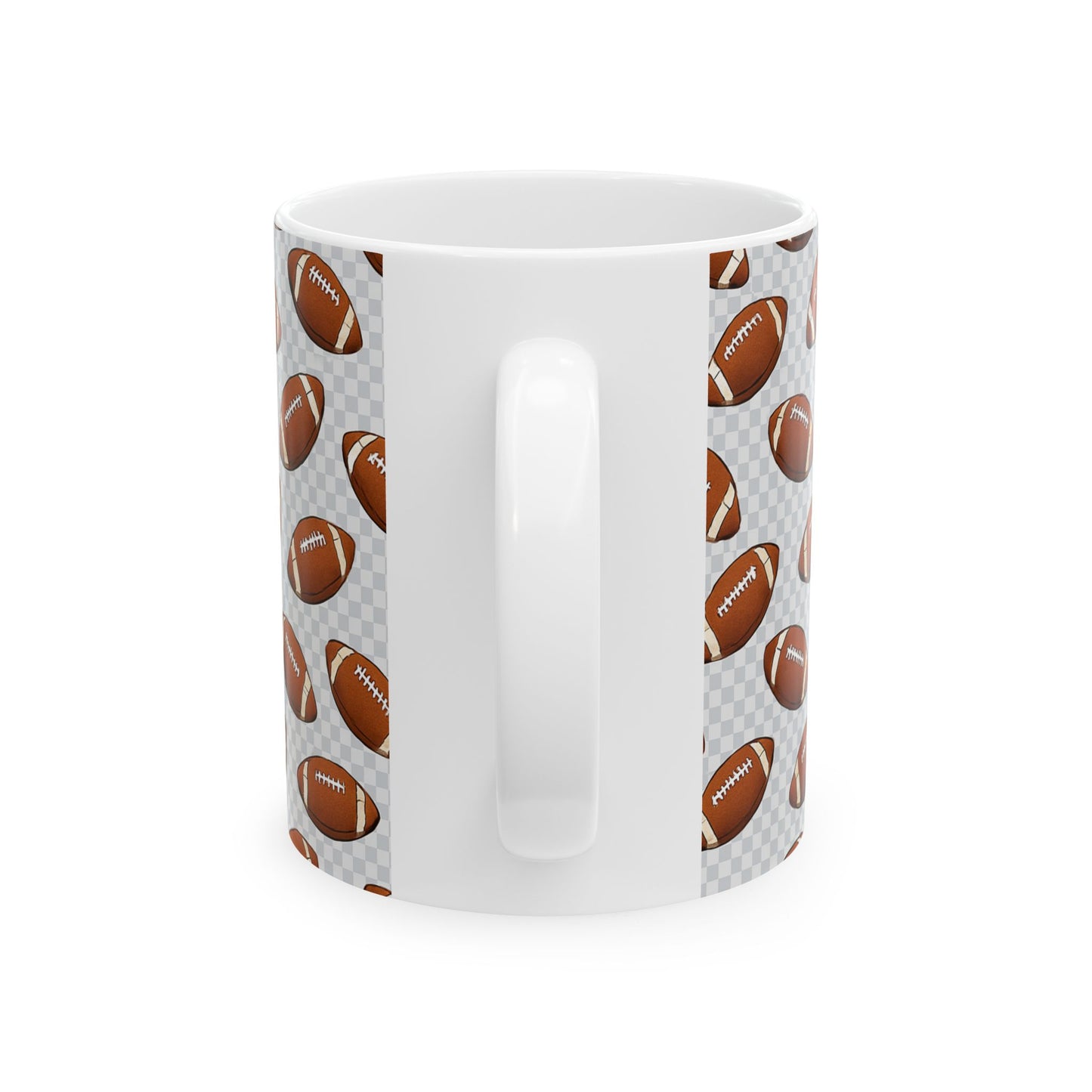 Football-Themed Ceramic Mug for Fans, Great for Game Days, Gifts for Football Lovers, Sports Enthusiasts, Tailgate Parties, 11oz or 15oz
