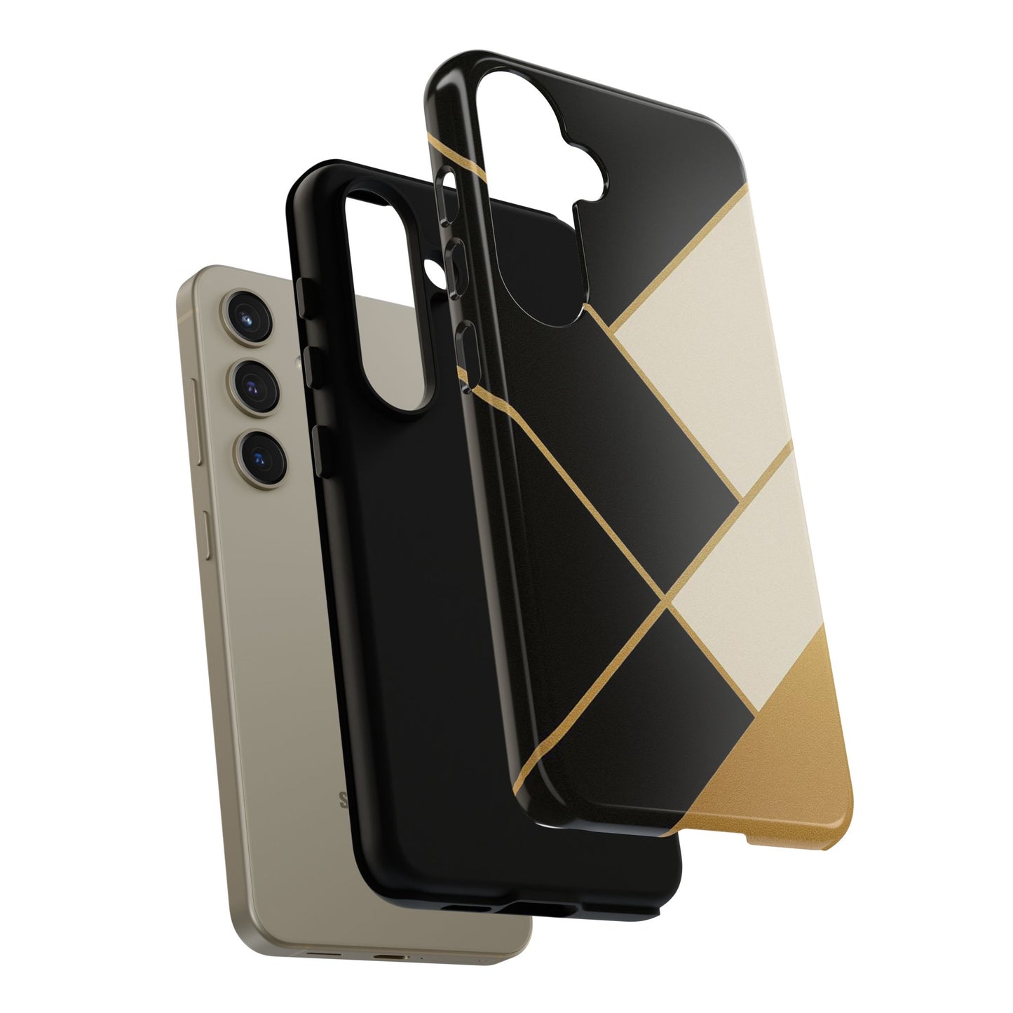 Chic Phone Case, Stylish Phone Cover, Geometric Design Case, Protective Mobile Case, Modern Phone Protector