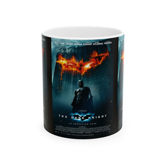Ceramic Mug with Dark Knight Design, Batman Coffee Mug, Movie Lover Gift, Nerdy Drinkware, Themed Kitchen Decor