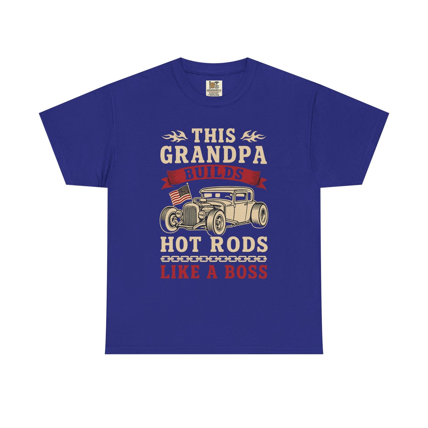 This Grandpa Builds Hot Rods Heavy Cotton Tee, Gift for Grandpa, Car [...]