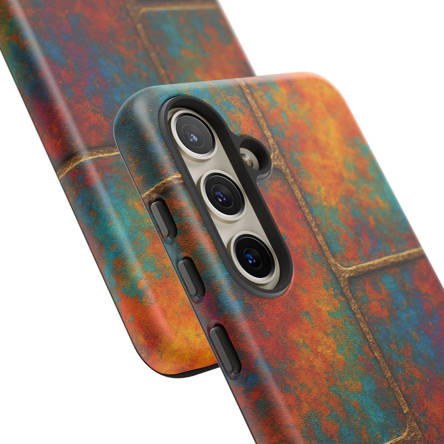 Colorful Textured Phone Case, Vibrant iPhone Cover, Tough Protective Shell, Unique Mobile Accessory, Artisan Phone Protection
