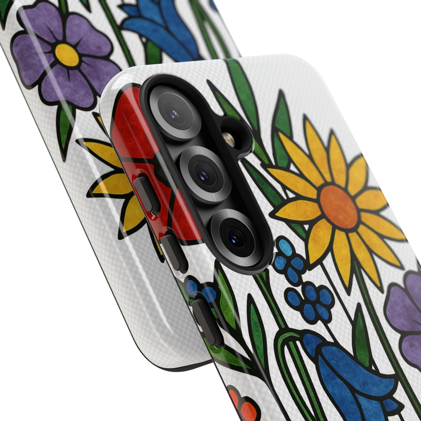 Floral Phone Case, Vibrant Flower Design, Tough Protection, Gift for Nature Lovers, Spring Decor