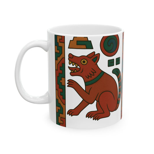 Aztec-Themed Ceramic Mug - Unique Art for Home, Gift for Coffee Lovers, Cultural Gift, Kitchen Decor, Tea Mug, aztec