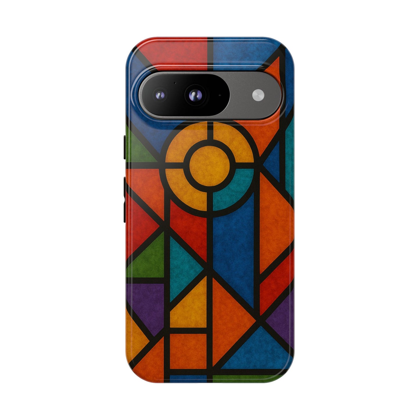 Colorful Stained Glass Phone Case, Artistic Phone Cover, Vibrant Protective Case, Unique Gift for Art Lovers, Stylish Smartphone Accessory