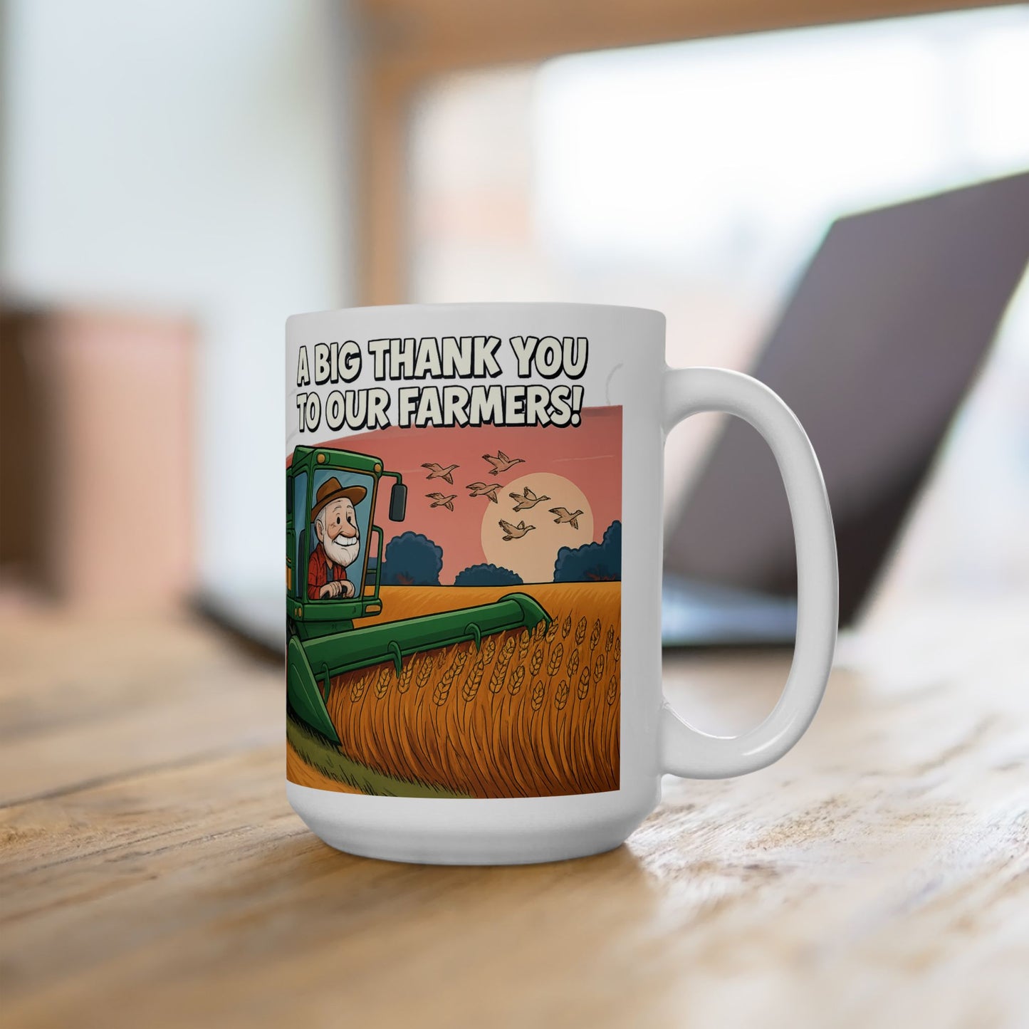 Farmers' Appreciation Ceramic Mug - Thank You Farmers Gift, Gardening Mug, Agri-themed Coffee Cup, Rustic Home Decor, Country Style [...]