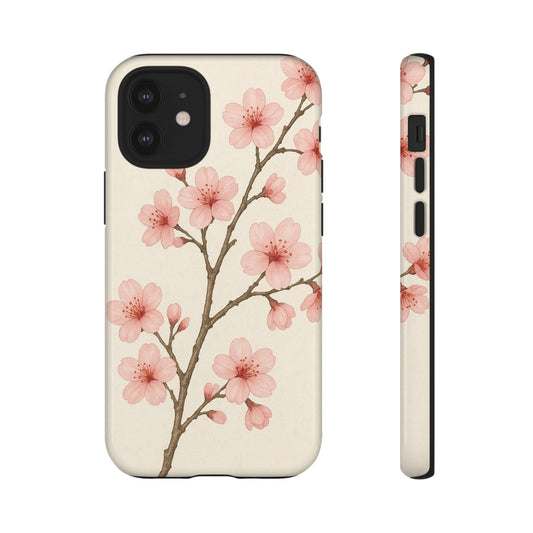 Cherry Blossom Phone Case, Floral Phone Cover, Tough Case for Gifts, Spring Decor, Cute Tech Accessories, Nature Lover's Gift