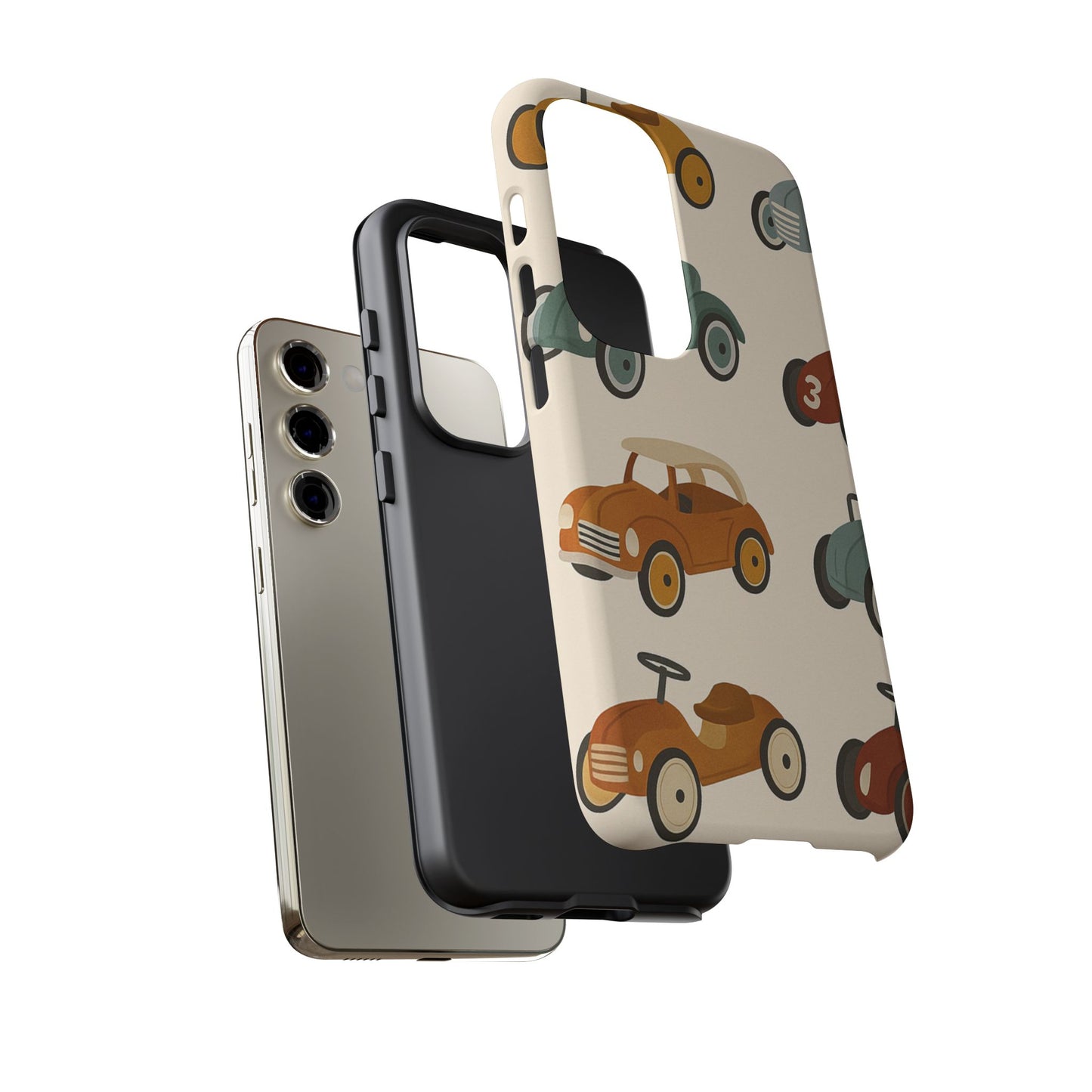 Vintage Car Phone Case, Tough Cases, Kids Gift, Car Lover Accessory, Retro Style, Phone Protection, Unique Design, pedal cars