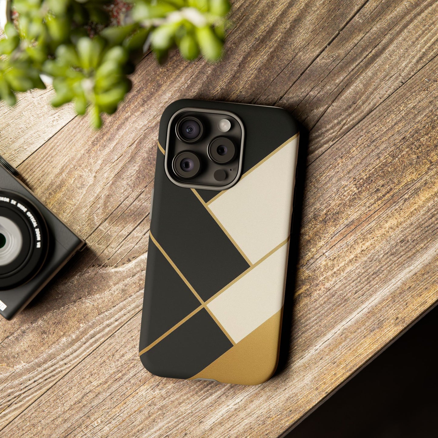 Chic Phone Case, Stylish Phone Cover, Geometric Design Case, Protective Mobile Case, Modern Phone Protector