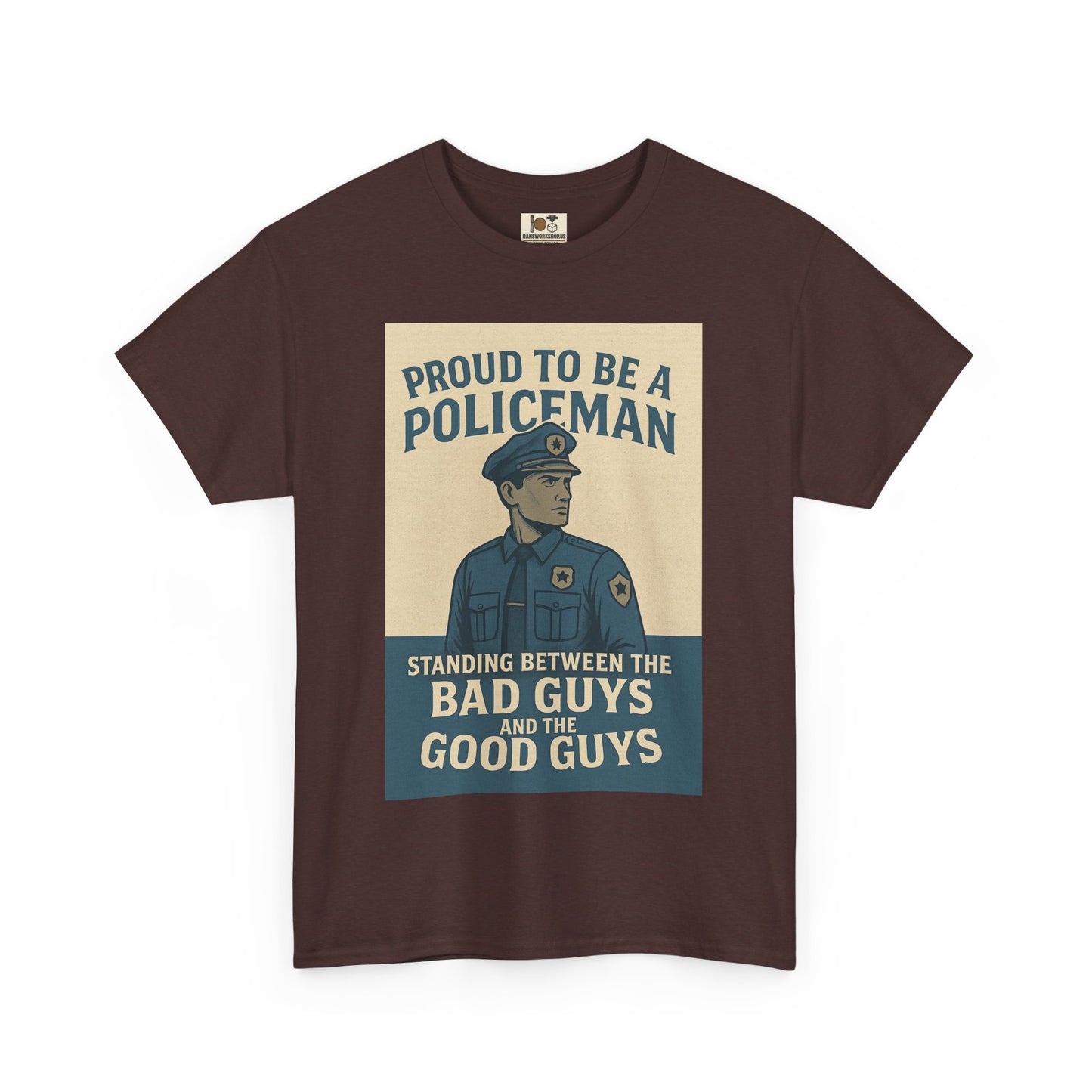 Proud to Be a Policeman Tee | Unisex Cotton Shirt, Police Apparel, Law Enforcement Gift, Support Our Police, Motivational Graphic Tee