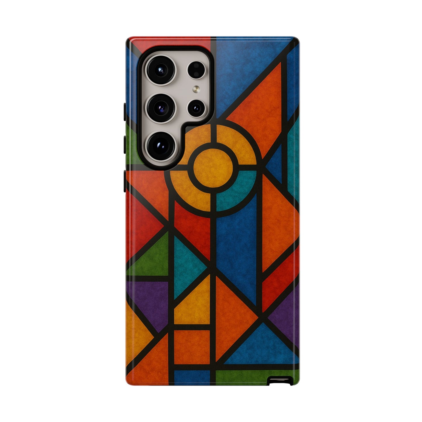Colorful Stained Glass Phone Case, Artistic Phone Cover, Vibrant Protective Case, Unique Gift for Art Lovers, Stylish Smartphone Accessory