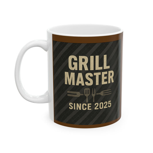 Grill Master Ceramic Mug - Perfect Gift for BBQ Lovers, Coffee Enthusiasts, Father's Day, Home Decor, Kitchen Essentials