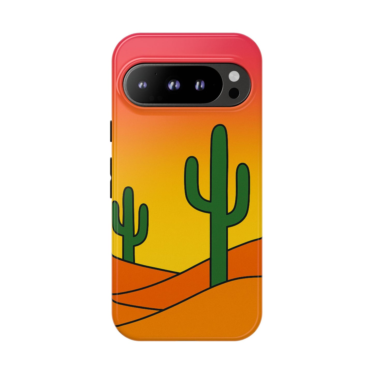 Desert Vibes Phone Case, Tough Cases, Cactus Design, Colorful Phone Cover, Summer Aesthetic, Unique Gift Idea