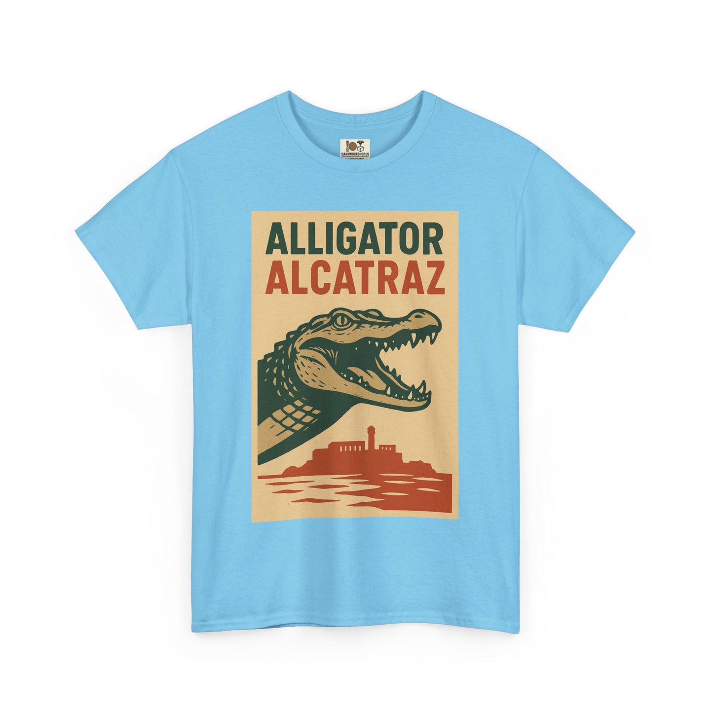 Alligator Alcatraz Graphic Tee - Fun Vintage Style Tee for Nature Lovers, Wildlife Enthusiasts, Summer Wear, Casual Outfits, Gift Idea