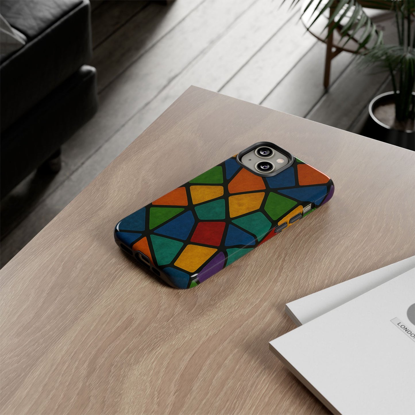 Colorful Mosaic Phone Case, Tough Cell Phone Cover, Vibrant Smartphone Protector, Unique Gift for Weddings, Birthday, Holidays