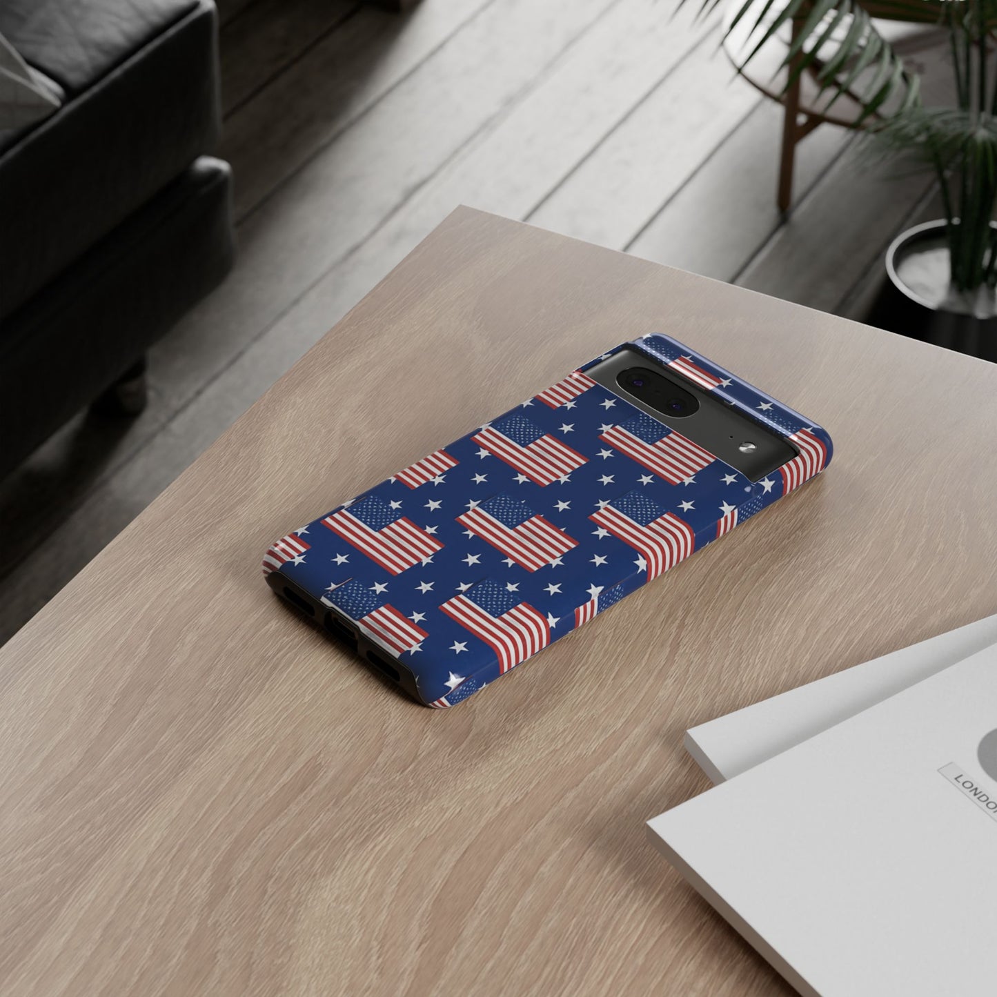 Patriotic Phone Case, Independence Day Accessories, American Flag Design, Star-Spangled Cover, Summer BBQ Gift