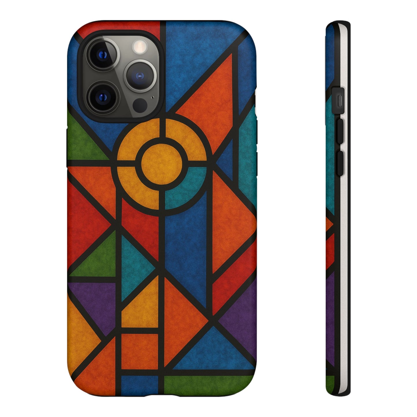 Colorful Stained Glass Phone Case, Artistic Phone Cover, Vibrant Protective Case, Unique Gift for Art Lovers, Stylish Smartphone Accessory