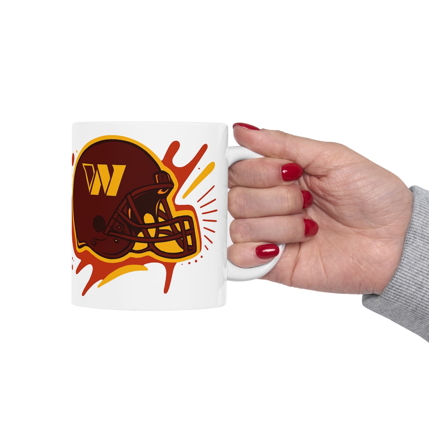 Football-Inspired Ceramic Mug | Perfect for Gametime, Sports Fans, Gifts, Home Decor, Coffee Lover