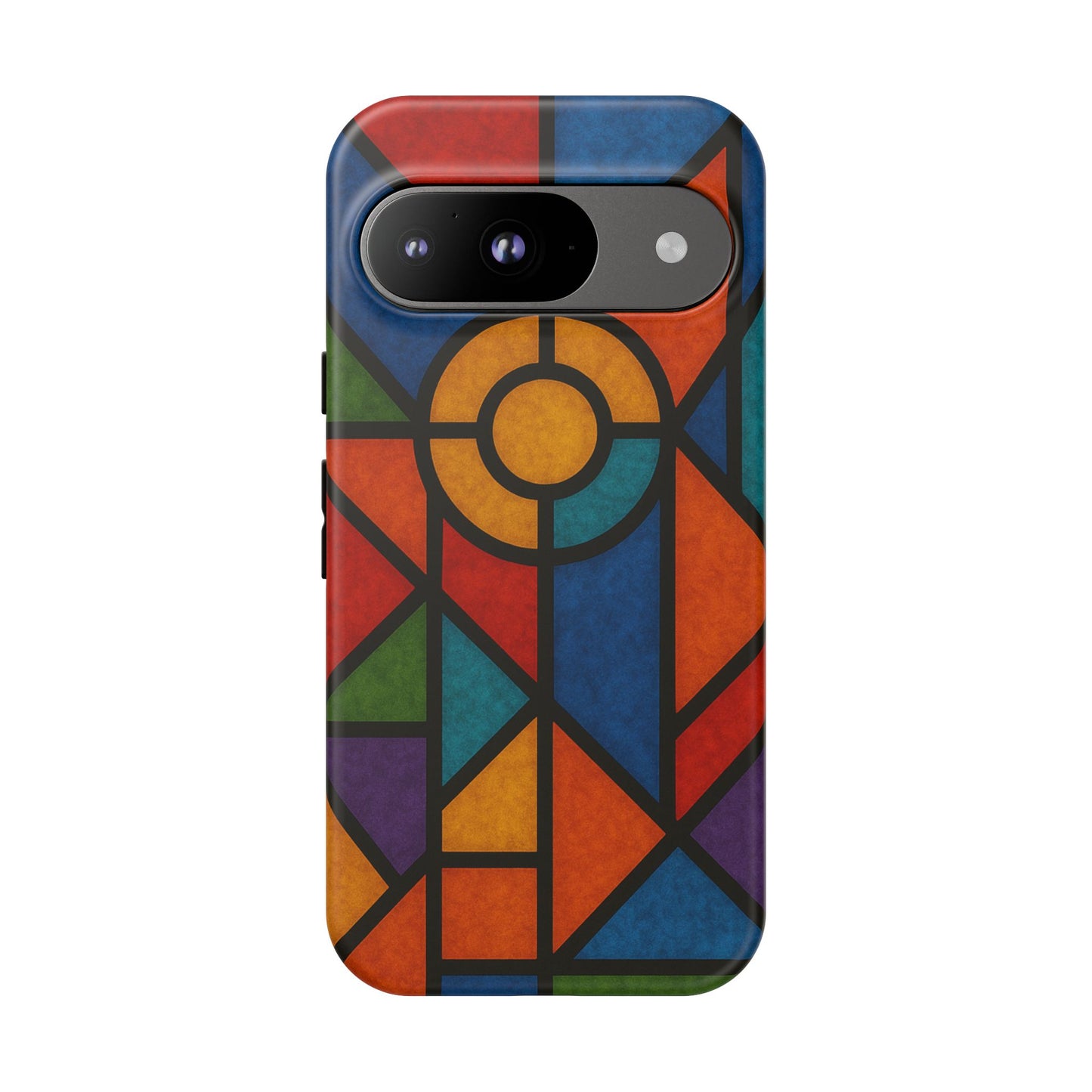 Colorful Stained Glass Phone Case, Artistic Phone Cover, Vibrant Protective Case, Unique Gift for Art Lovers, Stylish Smartphone Accessory
